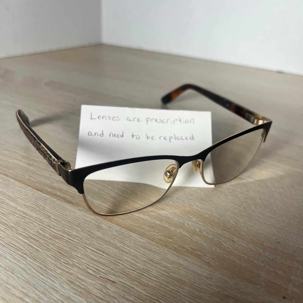 Jimmy Choo 99 6UP Eyeglasses Brown Snakeskin Frames 53-17-135 Italy
